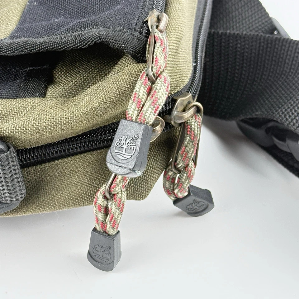 VTG Y2K Timberland Waist Pack Adjustable Hiking Outdoors Multi Compartment