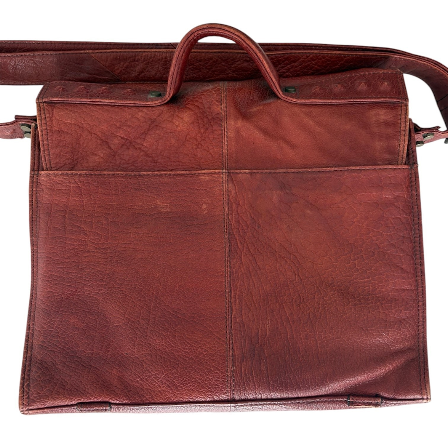 DIESEL Full Leather Messenger Bag Medieval Armour Archive Industrial Y2K 00s
