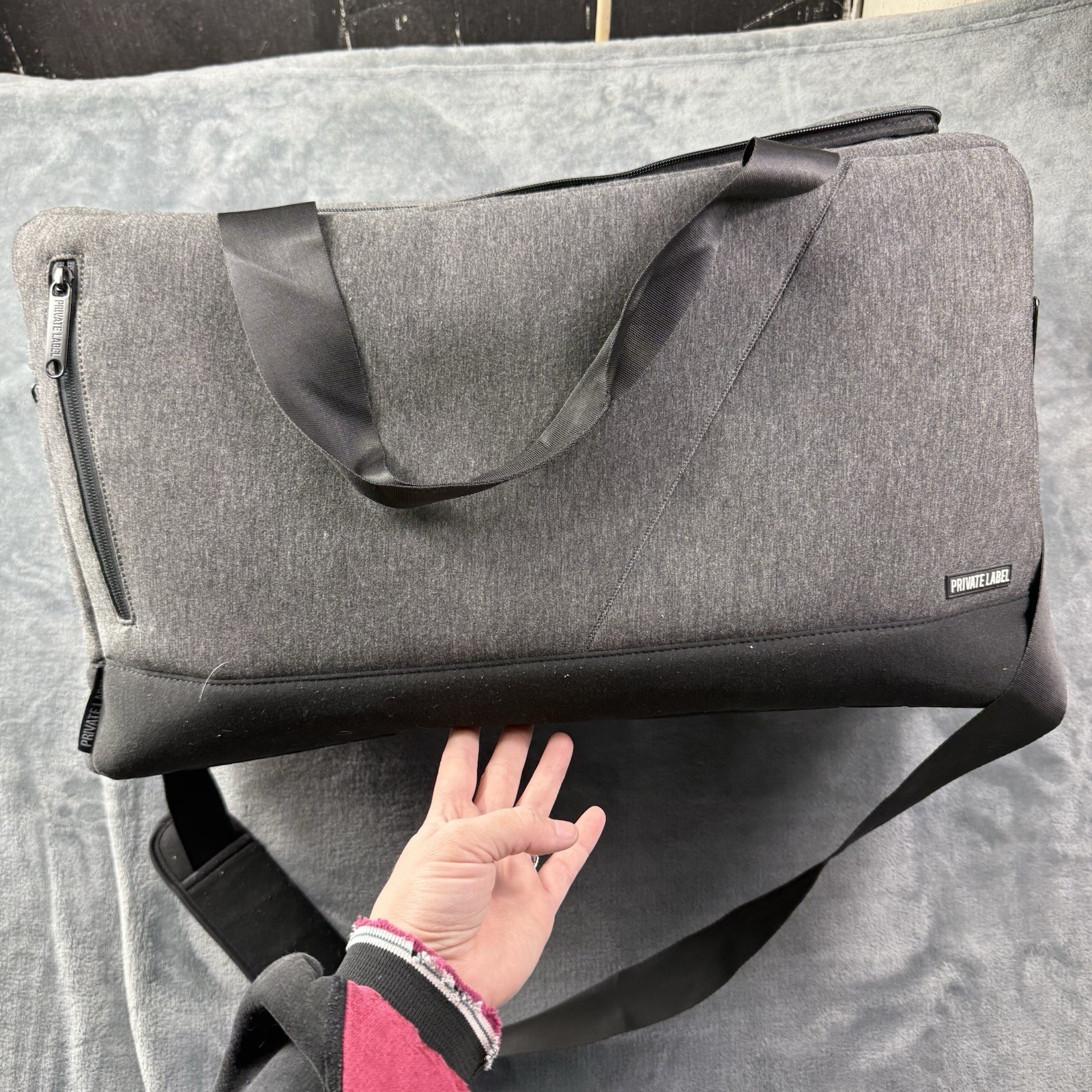 Private Label CARRY ON TRAVEL BAG Limited Edition Duffle Bag Gray Black