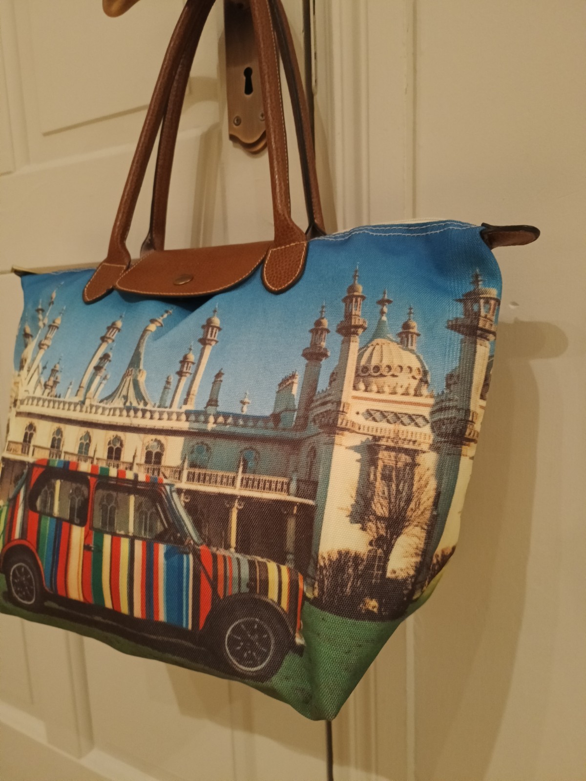 Paul Smith Mini Cooper Brighton Tote Bag Canvas Leather Shoulder Handbag Rare