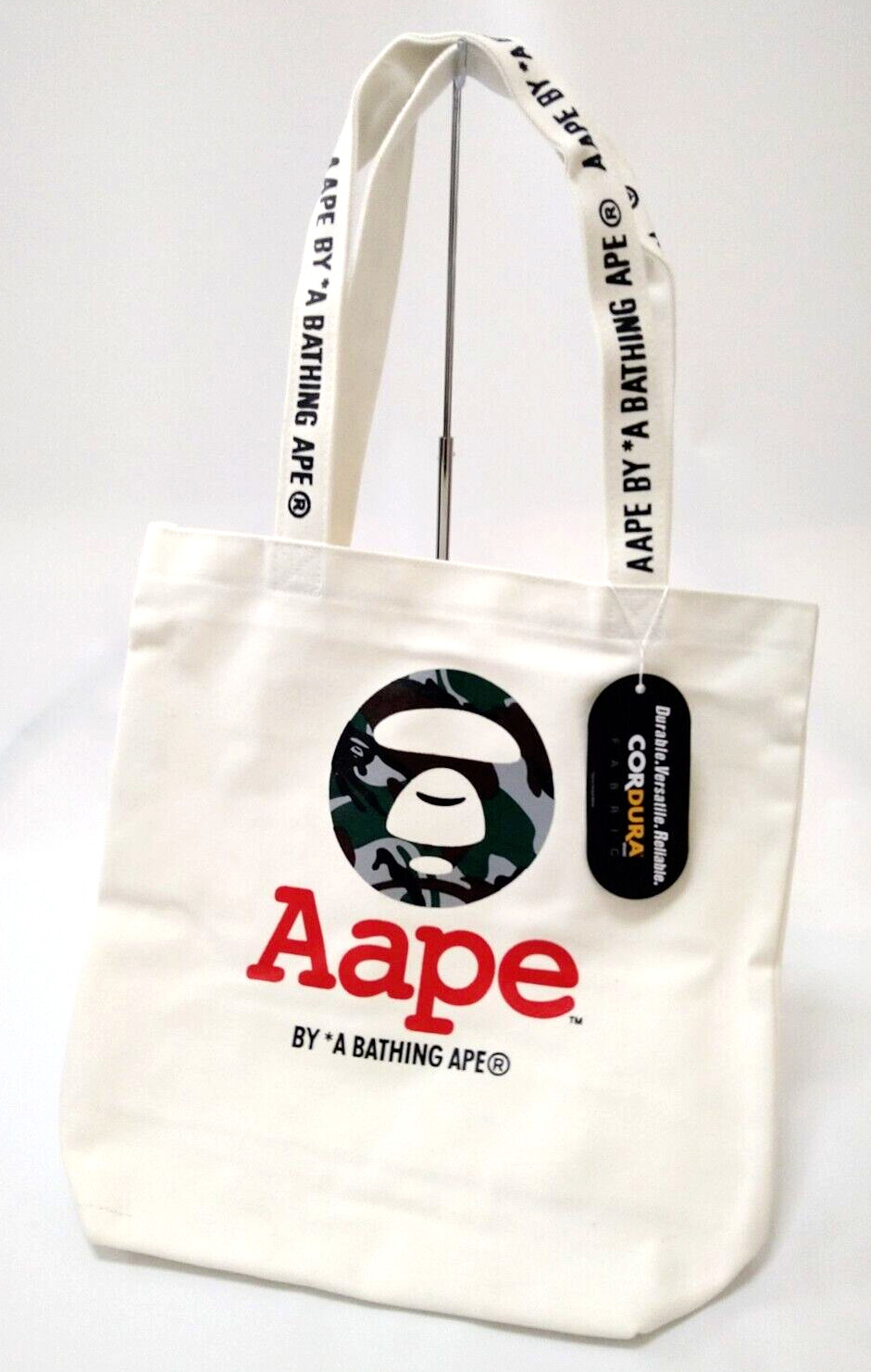 A BATHING APE Canvas White Tote Bag Magazine Supplement BAPE