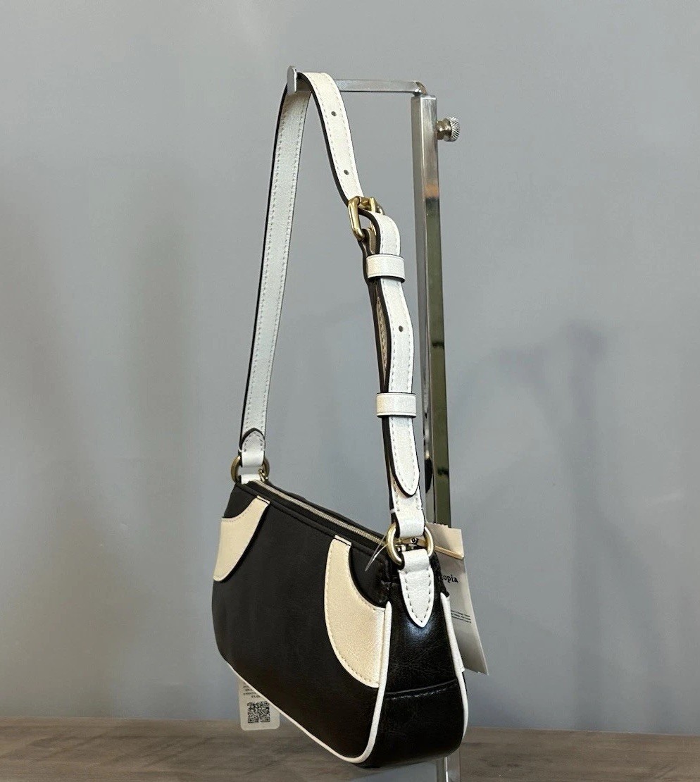 Coach Coachtopia Bowling Small Shoulder Bag Upcrafted Leather/Black/White CFB01