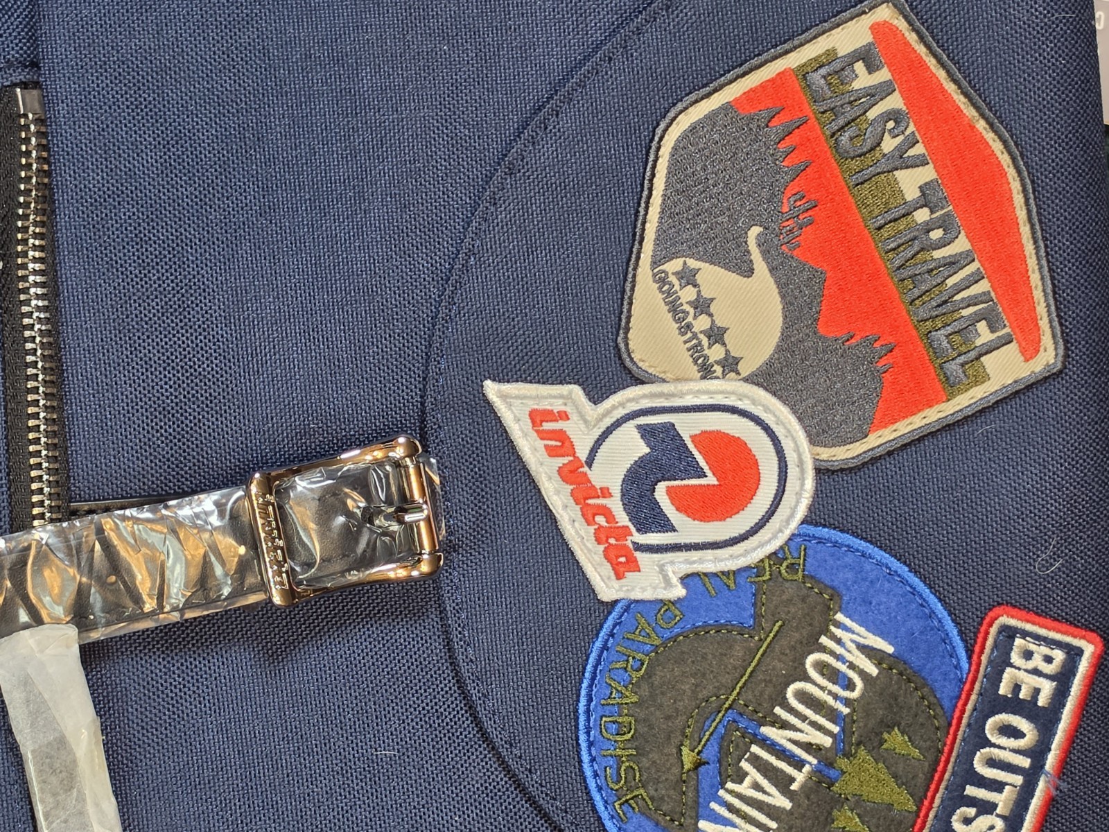 Invicta Alpino Heritage Patch Blue Backpack Italian Embroidered Outdoor Patches