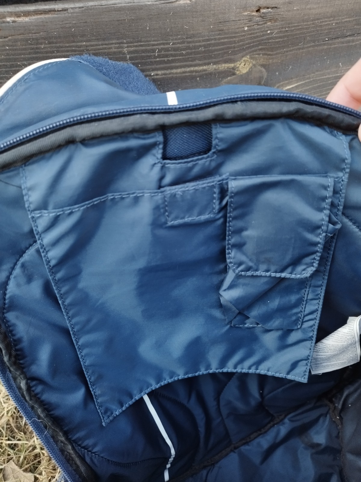 Vintage Nike Y2K Blue Technical Backpack – Center Swoosh – Retro Streetwear Bag