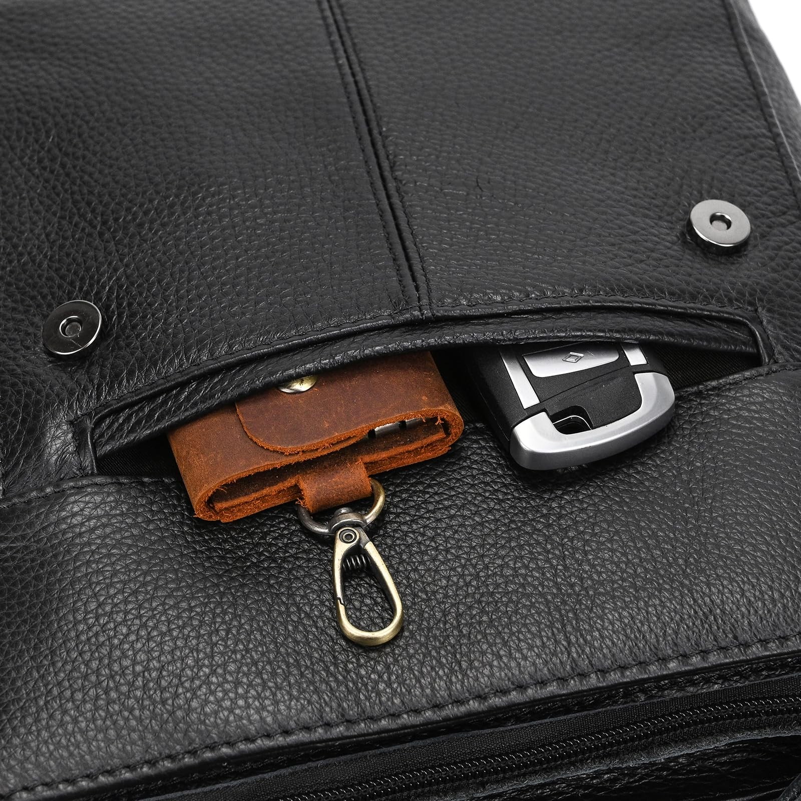Leather Crossbody Men’s Small Shoulder Bag Vintage Men Bag Cross…