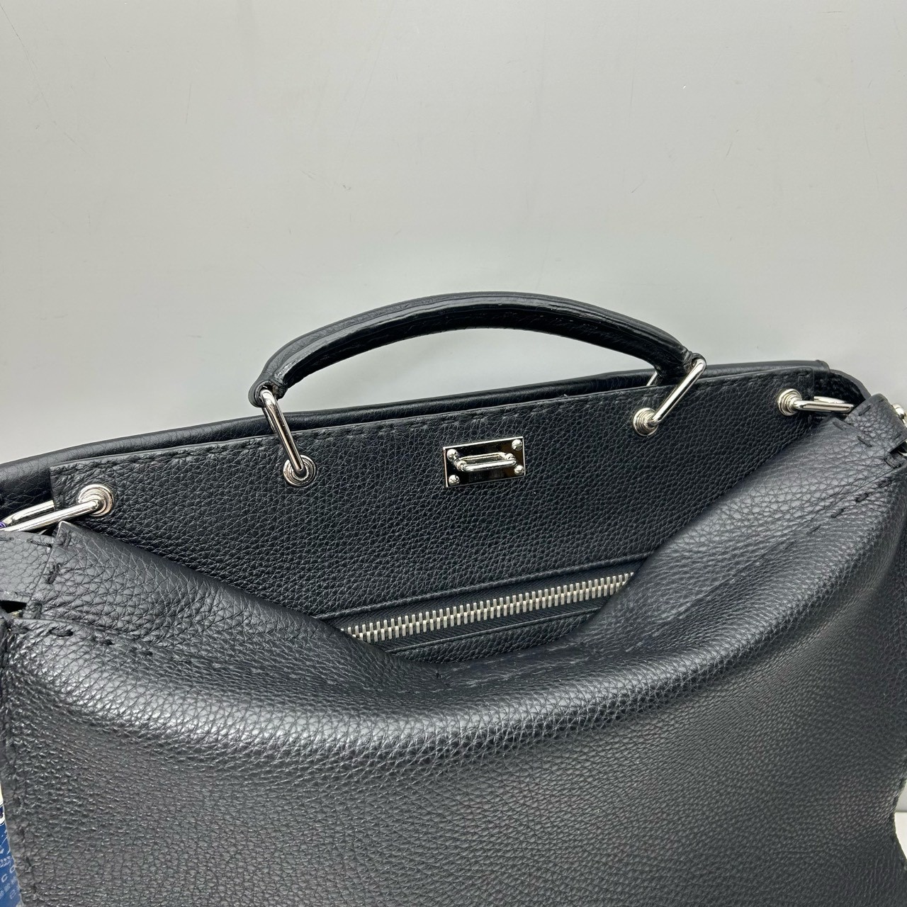 Fendi Pre-Owned Authentic Peekaboo Briefcase Black 36x27x5cm