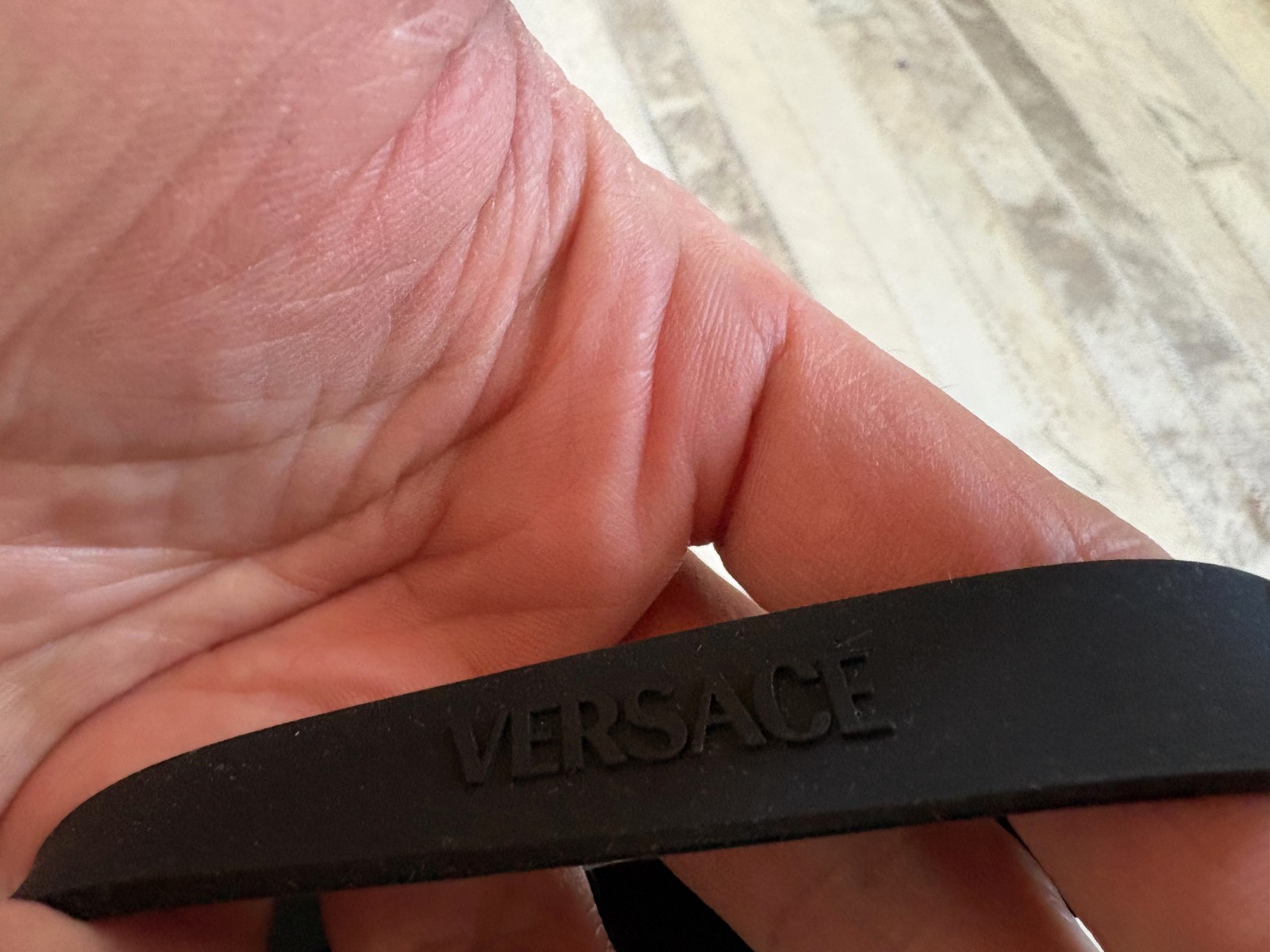 NEW Versace Black Neoprene Zip Pouch Wristlet Purse Travel Bag 11×9 Waterproof