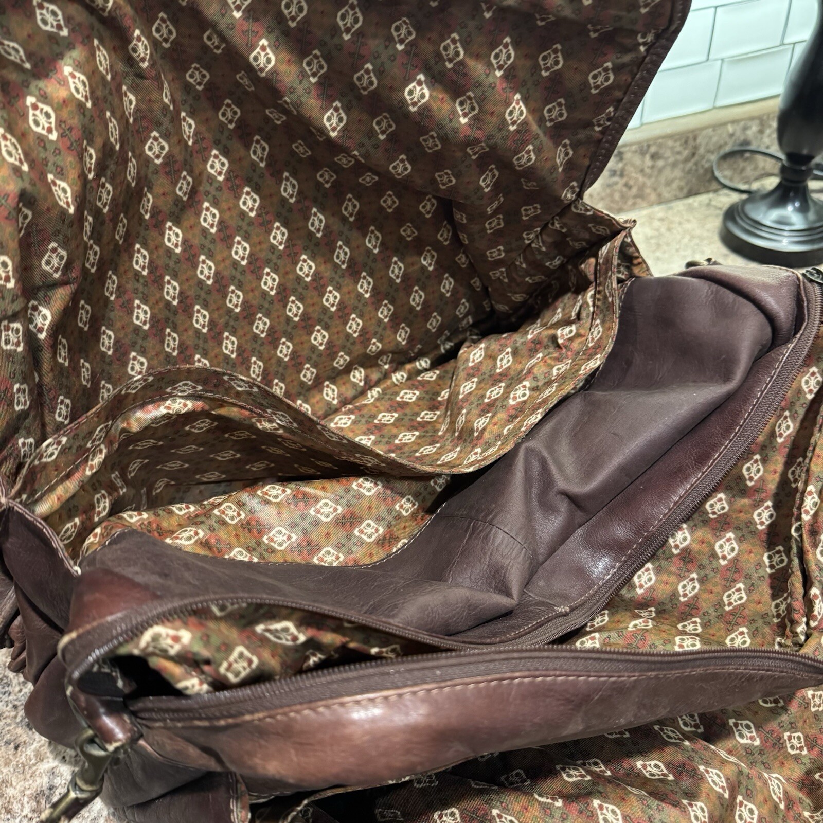 PM4 Manufacturas Quintero Colombia Brown Genuine Leather Laptop Messenger Bag