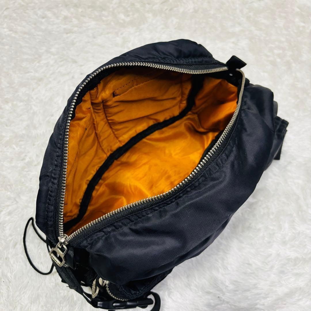 Authentic PORTER Yoshida TANKER Waist Bag Black Nylon 28cm x 18cm x 12-15cm Ligh