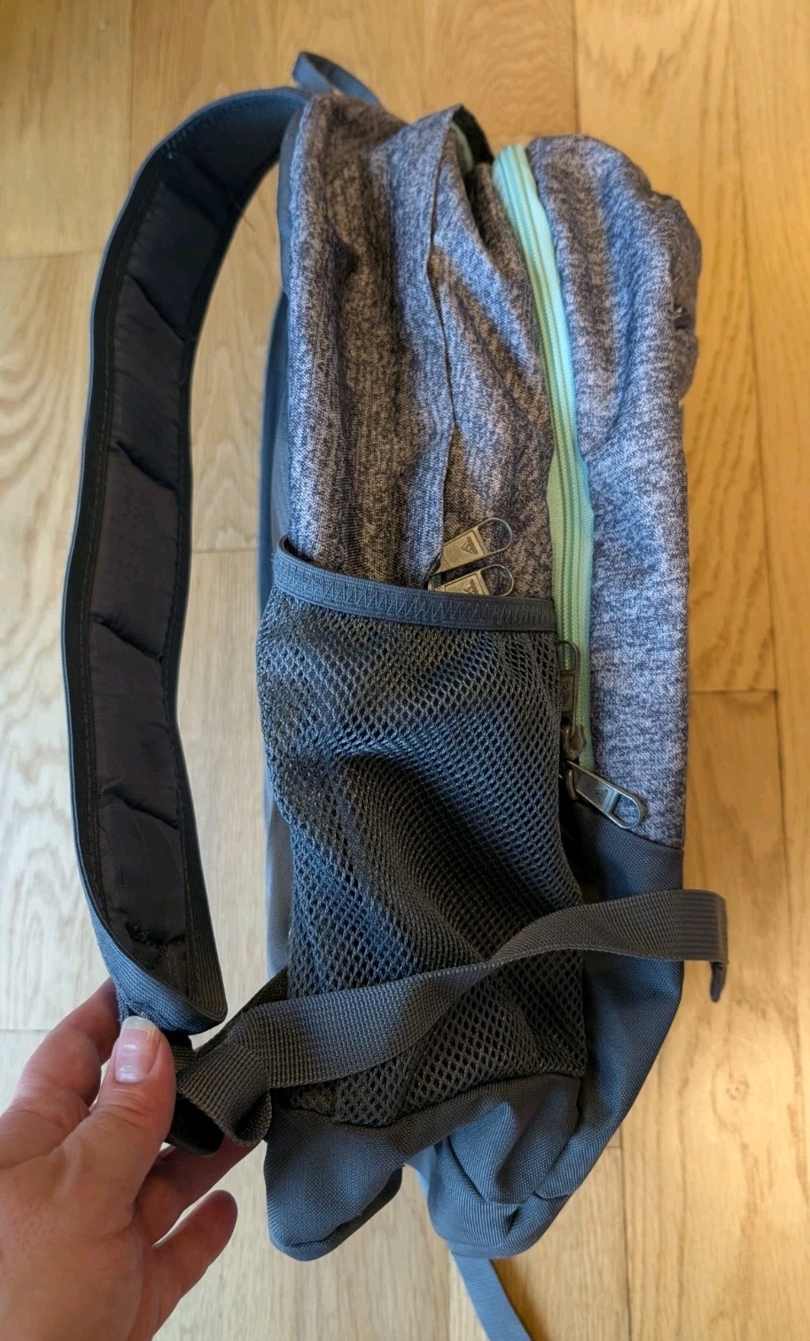 Adidas Excel 6 Backpack Jersey Onix Grey Fits 15″ Laptop Loadspring Straps