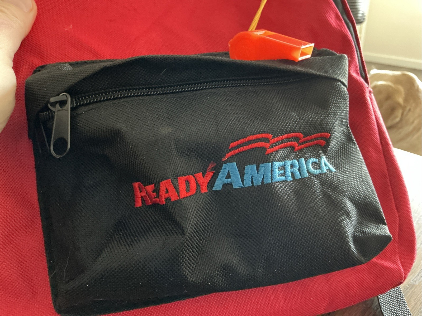 Ready America Small Red Backpack School Books Hiking Camping-12×10 In