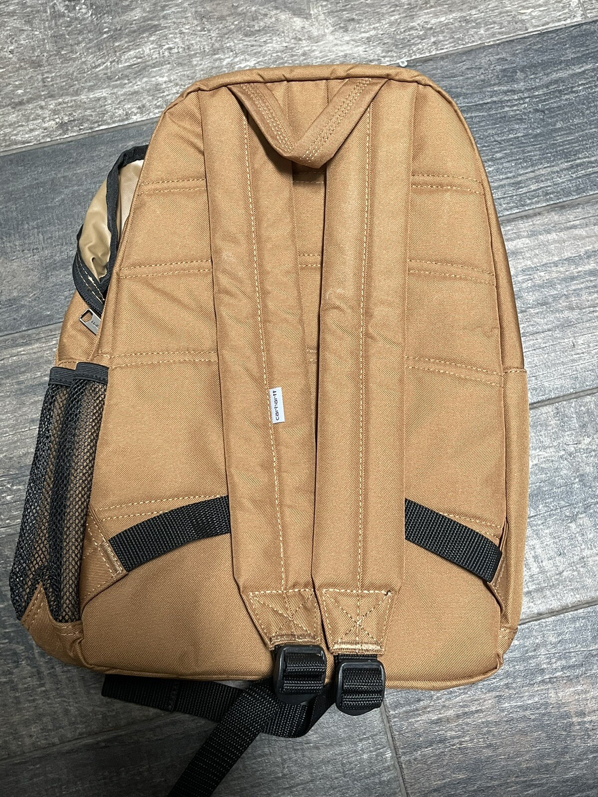 Carhartt Canvas Trade Backpack Back Pack Book Bag Laptop Blue Badge Patch