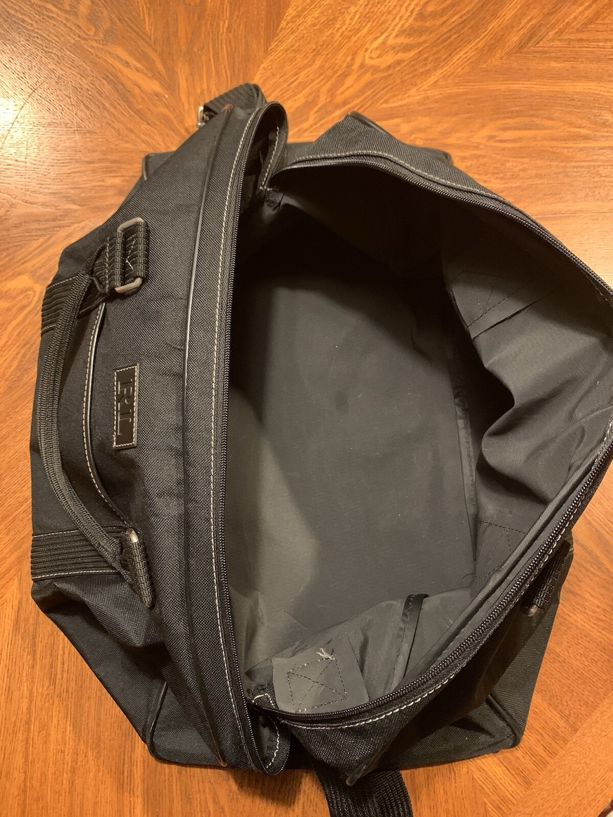 RL Black Duffle Bag 20x12x11 Missing Main Zipper