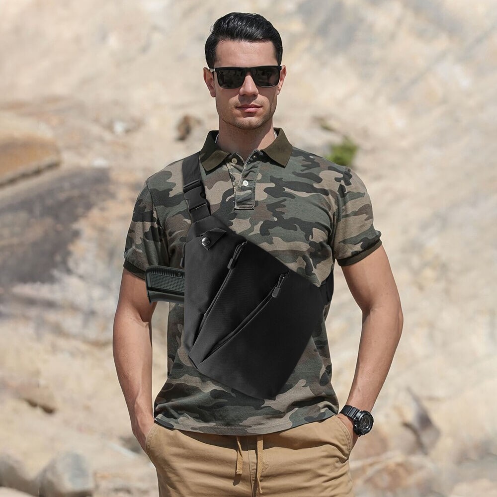 Tactical Concealed Carry Crossbody Sling Bag Travel Anti-Thief CCW EDC Carry Bag