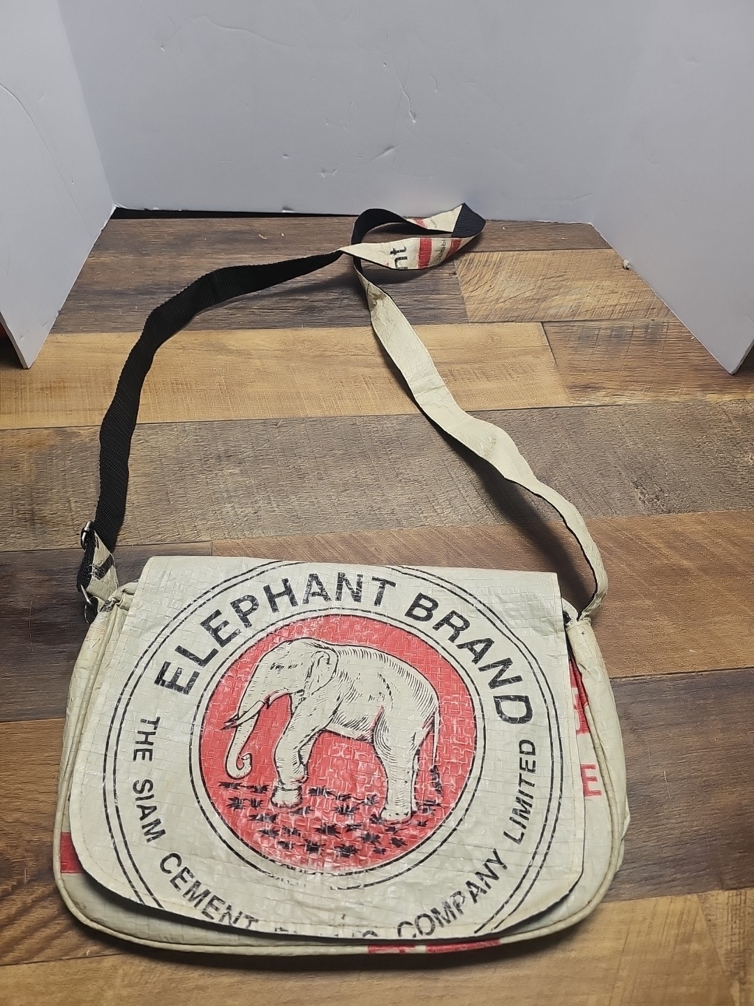 Elephant Recycled Crossbody Bags made from Cement Bags in Cambodia Angkor Recycl