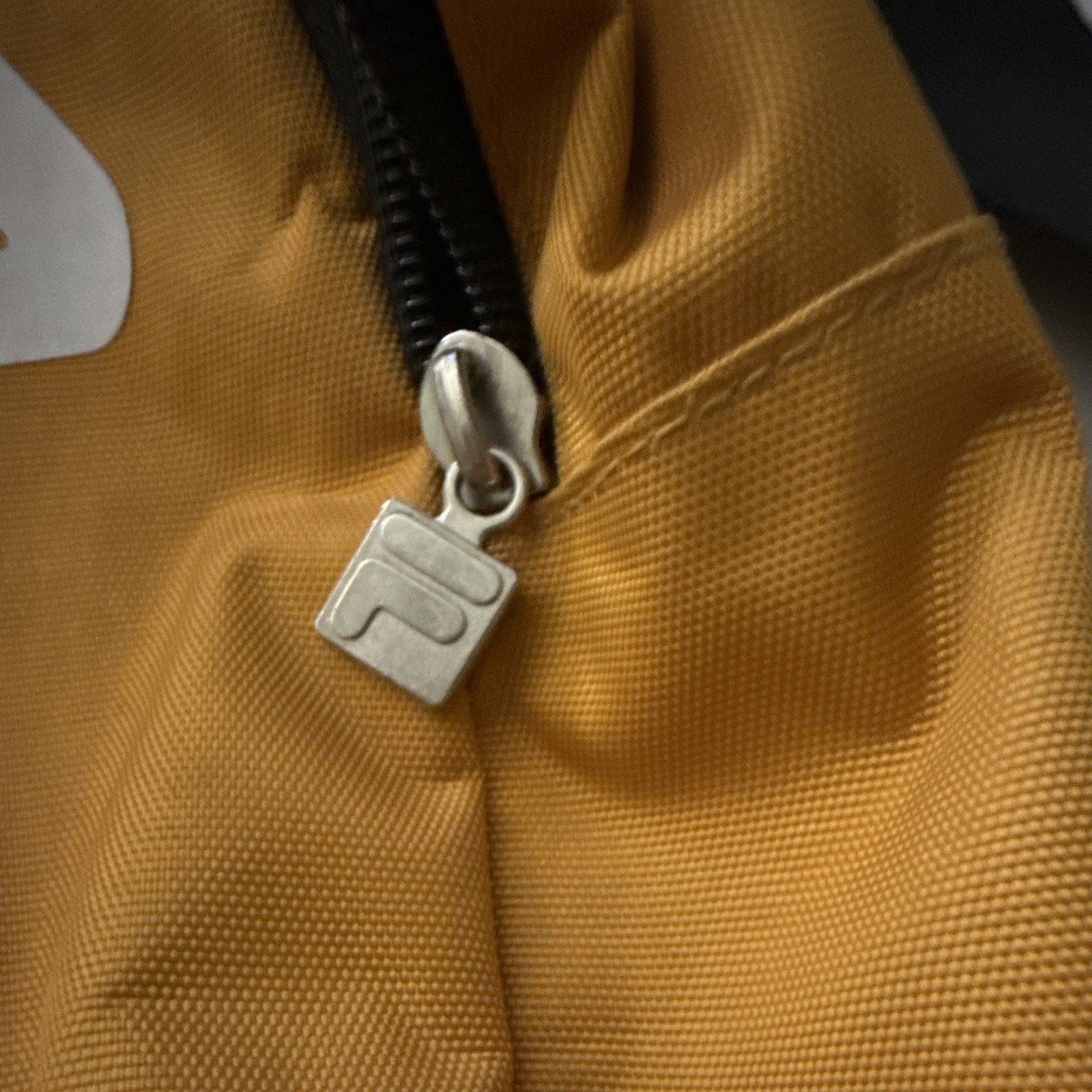 FILA Yellow/Black Logo Backpack Zip Closure Adjustable Straps Unisex Adult