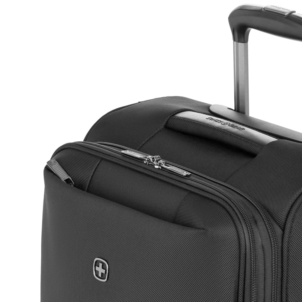 SWISSGEAR 20″ Carry On Suitcase Softside 8-Wheel Spinner Luggage, Black