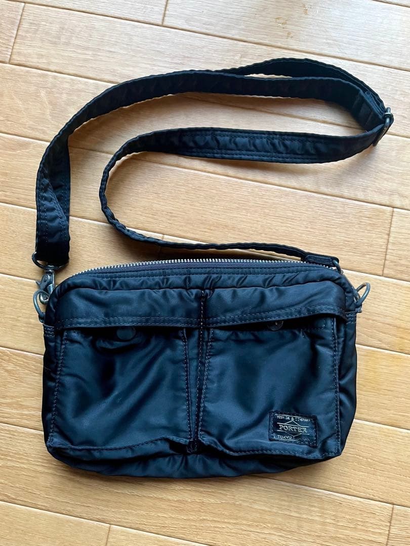 PORTER Yoshida TANKER Shoulder Bag Small black made in Japan Authentic