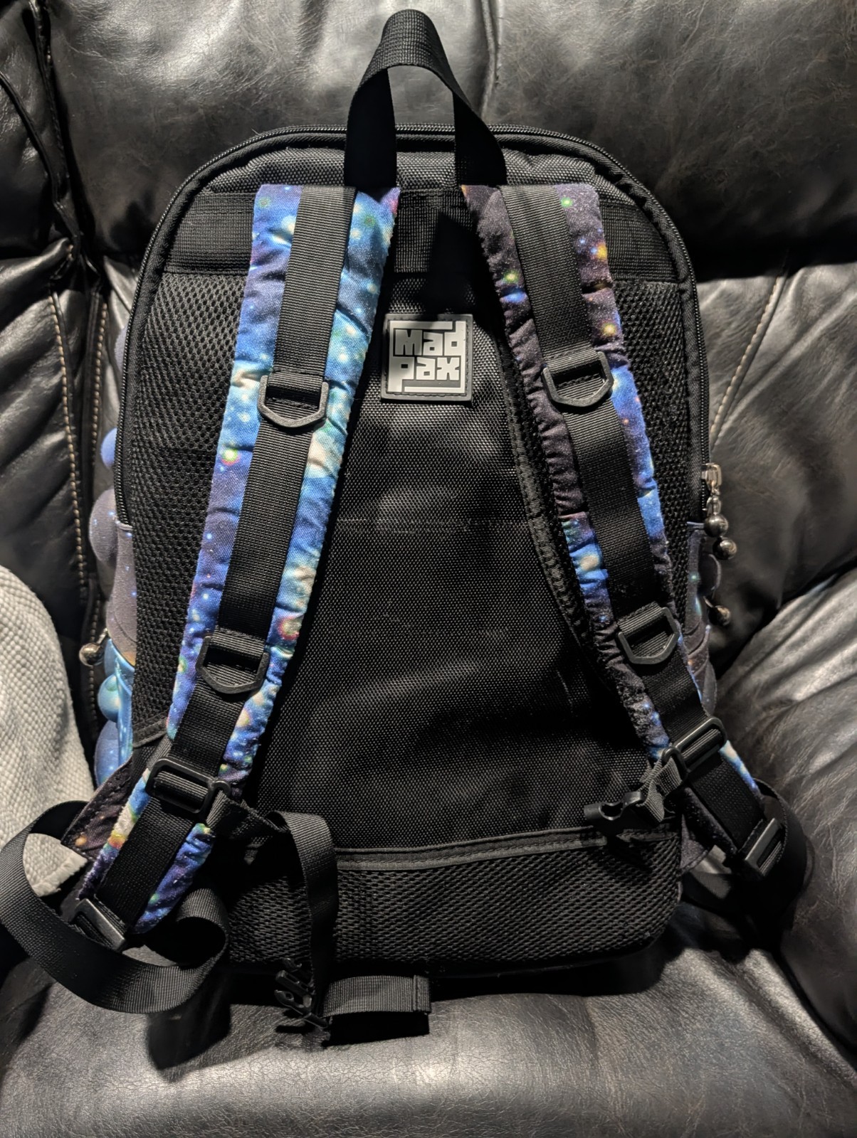 MadPax Galaxy Bubble Backpack Space Theme Black/Multicolor Medium Zip Strap