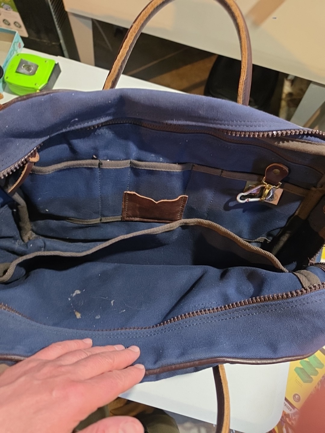 *Duluth Pack Bag Navy Canvas Travel Duffel Weekender Everyday bag