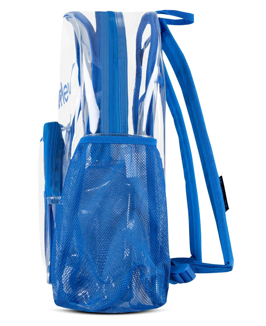 Hurley Clear Backpack Blue/Santiago Transparent School Bag Stadium Approved NWT