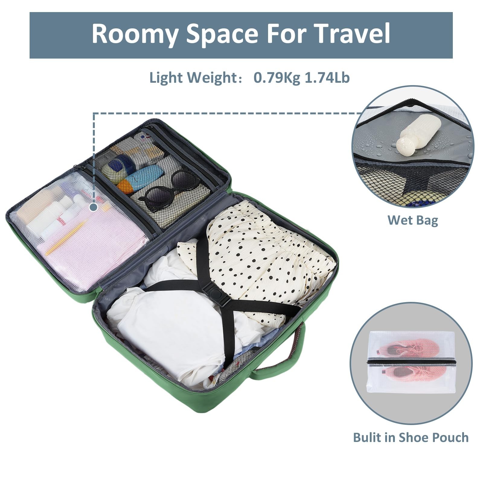 Travel Backpack for Women, TSA Approved Carry-On, 15.6″ Laptop Bag, Shoe Pouch,