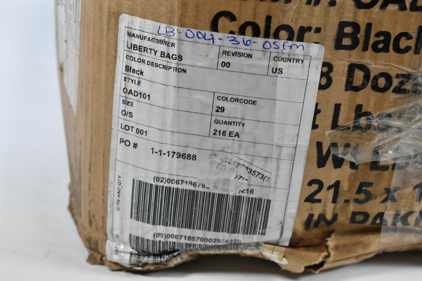17.5 x 14.5 BLACK DRAW STRING BAGS (18 DOZEN IN THE CASE)
