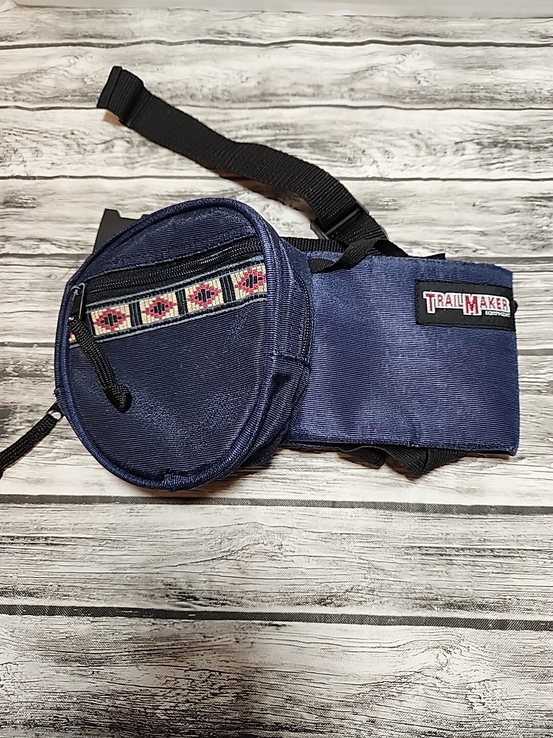 TRAILMAKER Belt Bag Fanny Pack Waist Bag Blue Adjustable Strap Hiking Outdoor