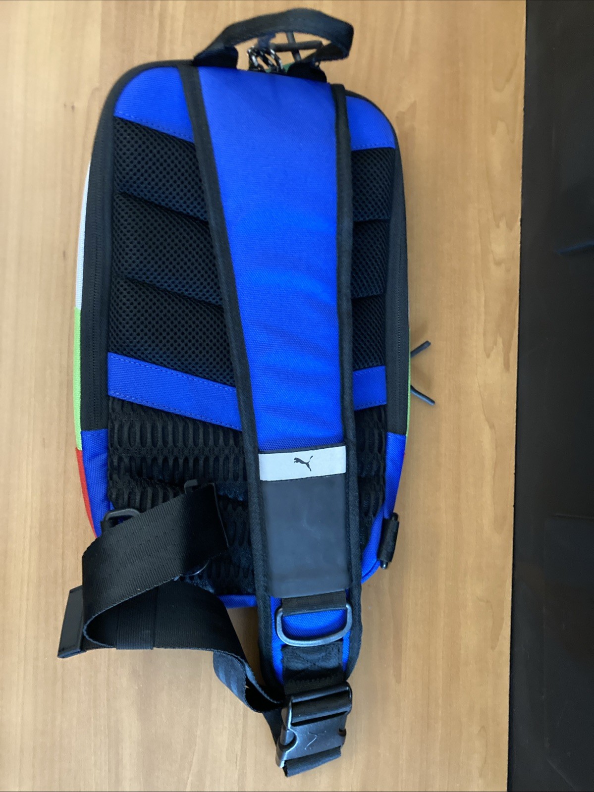 PUMA Forecast Multitude Sling Back Fanny Pack Blue Multi Color Shoulder Bag NWT