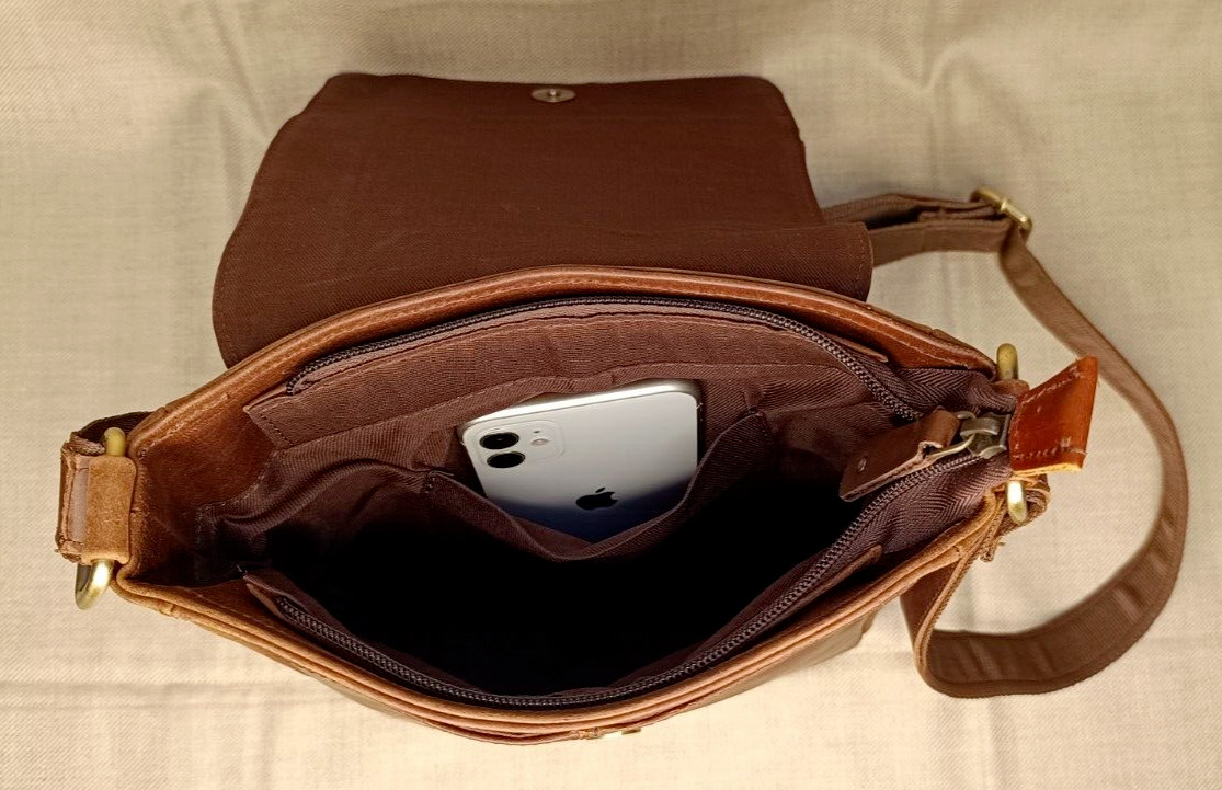 Buffalo Leather Crossbody Messenger Bag Purse Satchel Handbag Sling Bags 9 In