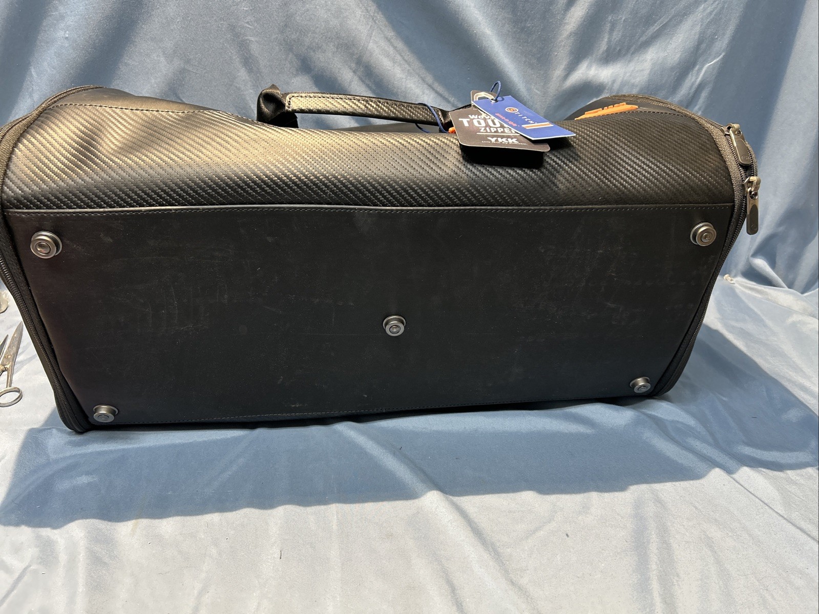 NOS Large Black Stitch Golf Garment Duffle Bag Branded Crystal Tree