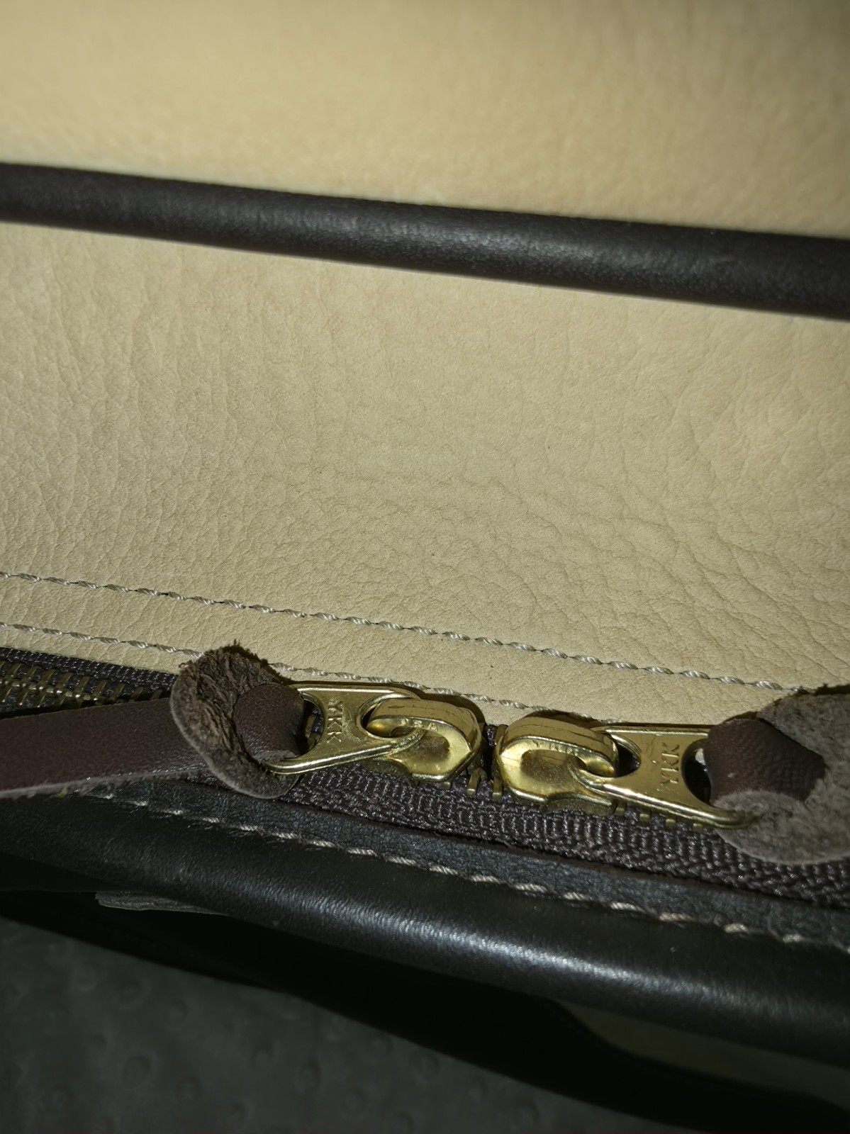 J. W. Hulme Smooth Full-Grain Brown & Tumbled Tan Leather Attache-Style Bag