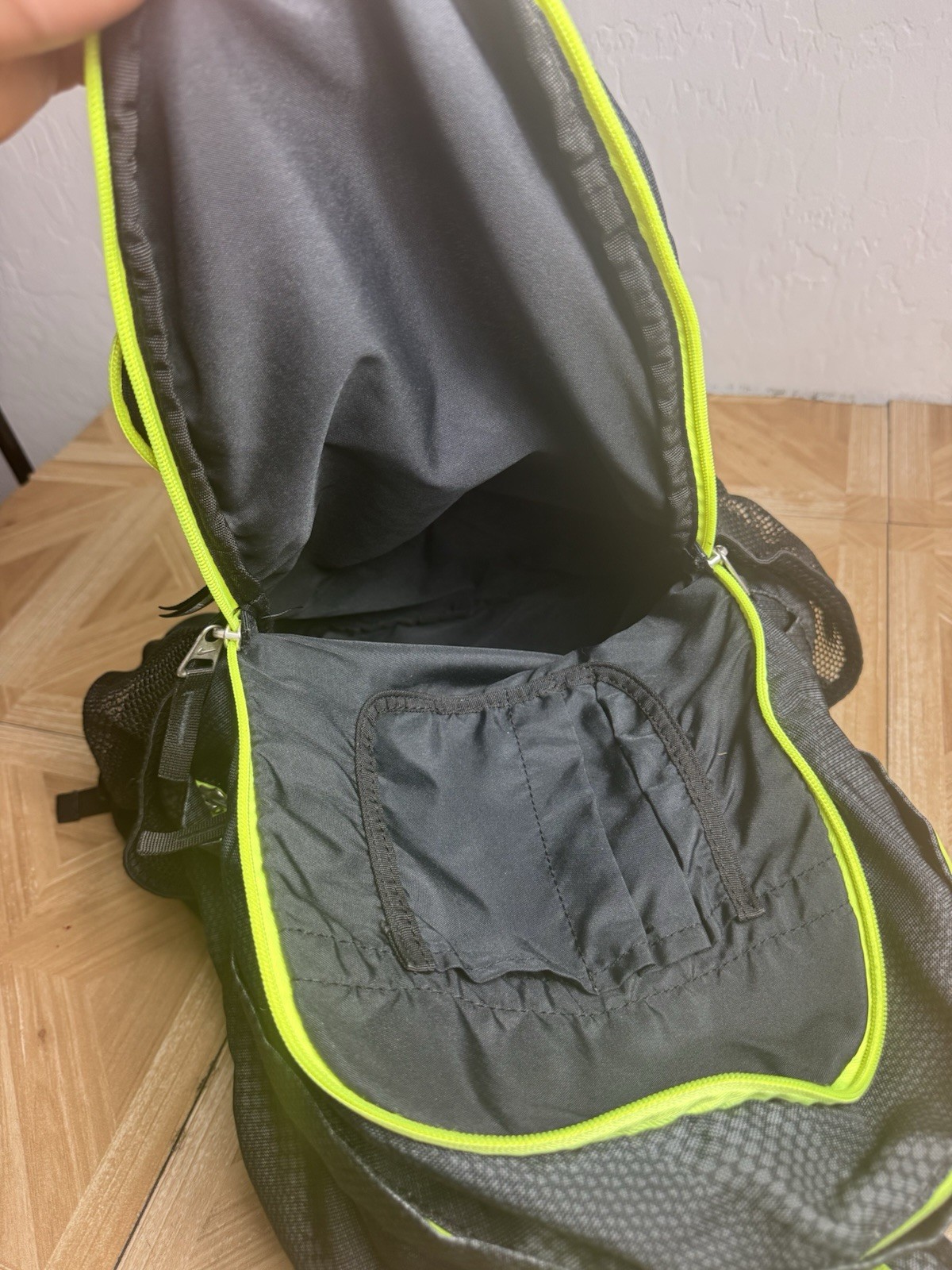 Nike Max Air Backpack School Gym Workout Sports Bag Black Lime Green
