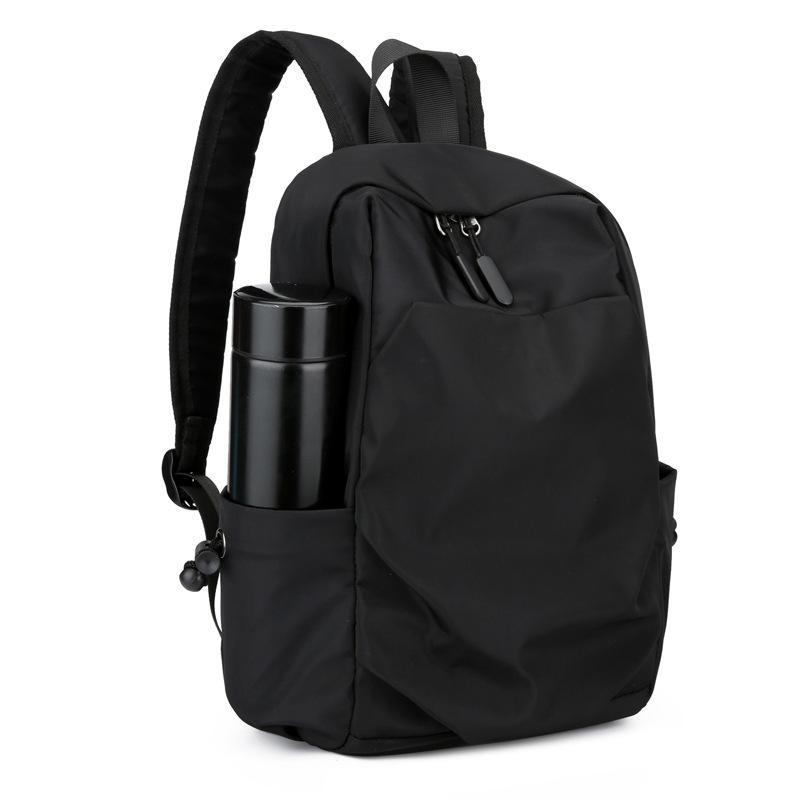 Mini Men’s Backpack Fashion Small Black Shoulder School Bag for Man Canvas