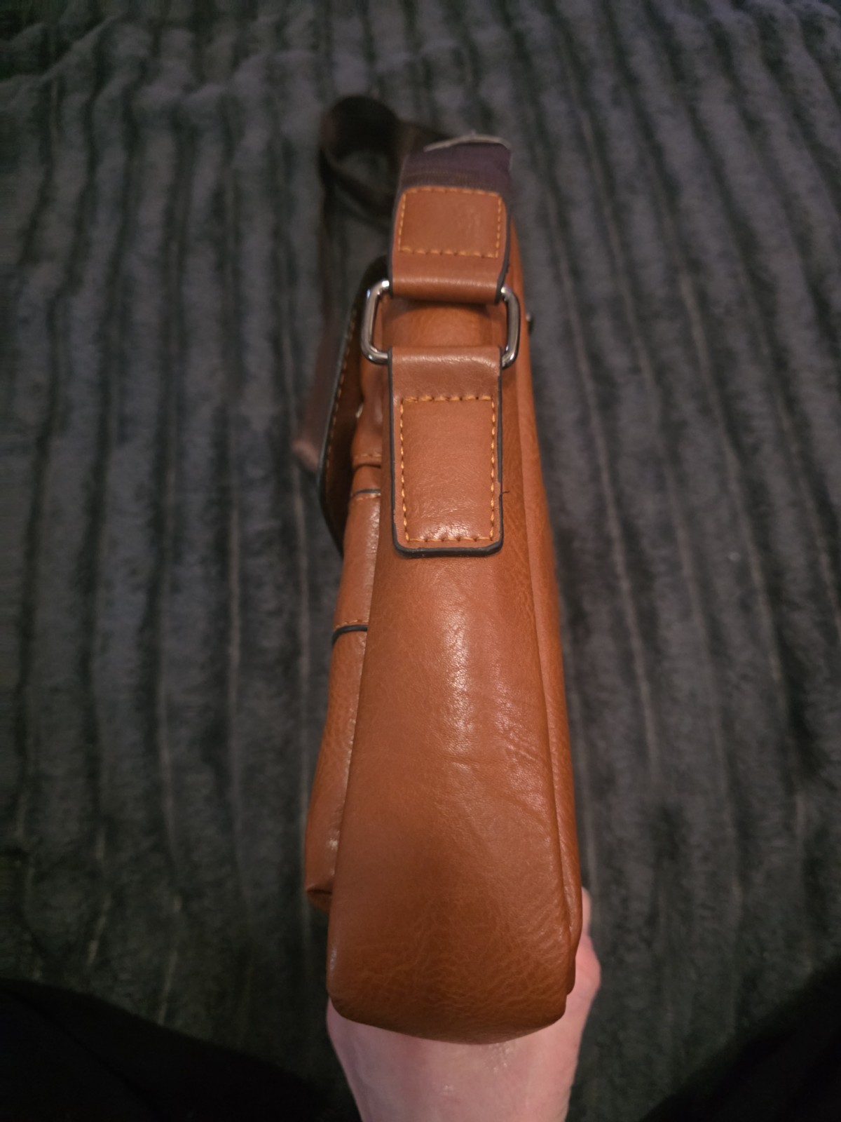 Weixier Crossbody Bag Men’s Shoulder Bag Brown PU Leather NWOT