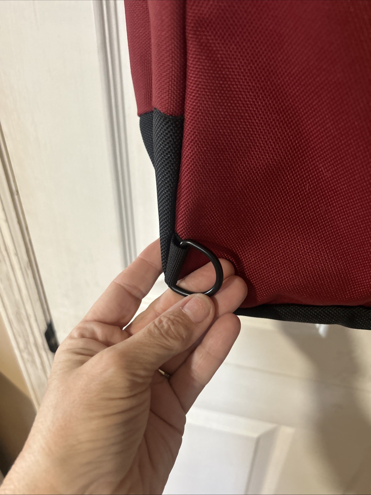 Large Maroon Heavy duty Ll Bean Backpack Single Strap Side/top Handle