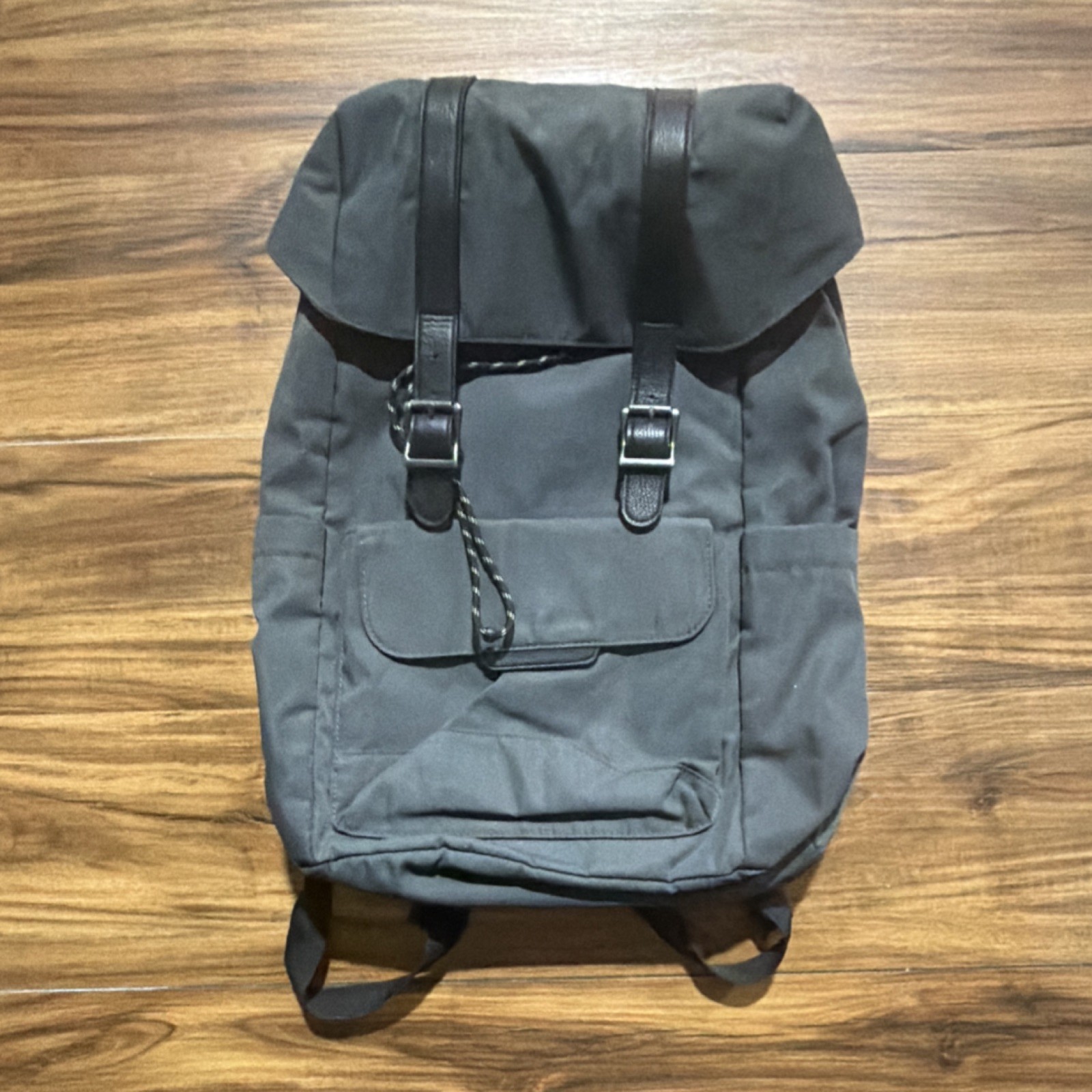 OPEN STORY Gray Backpack , Drawstring Buckle, Adjustable Strap Laptop