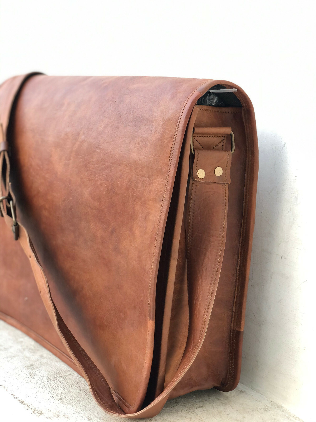 Men’s Pure HIde Laptop Messenger Shoulder Briefcase Satchel Bag