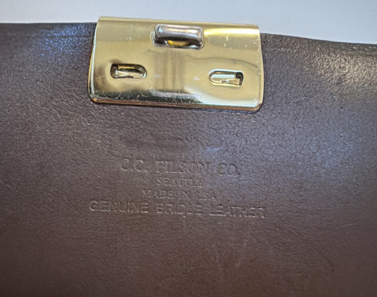 Filson Bridle Leather Field Satchel | Style 252 | Lock with Key | Made in USA