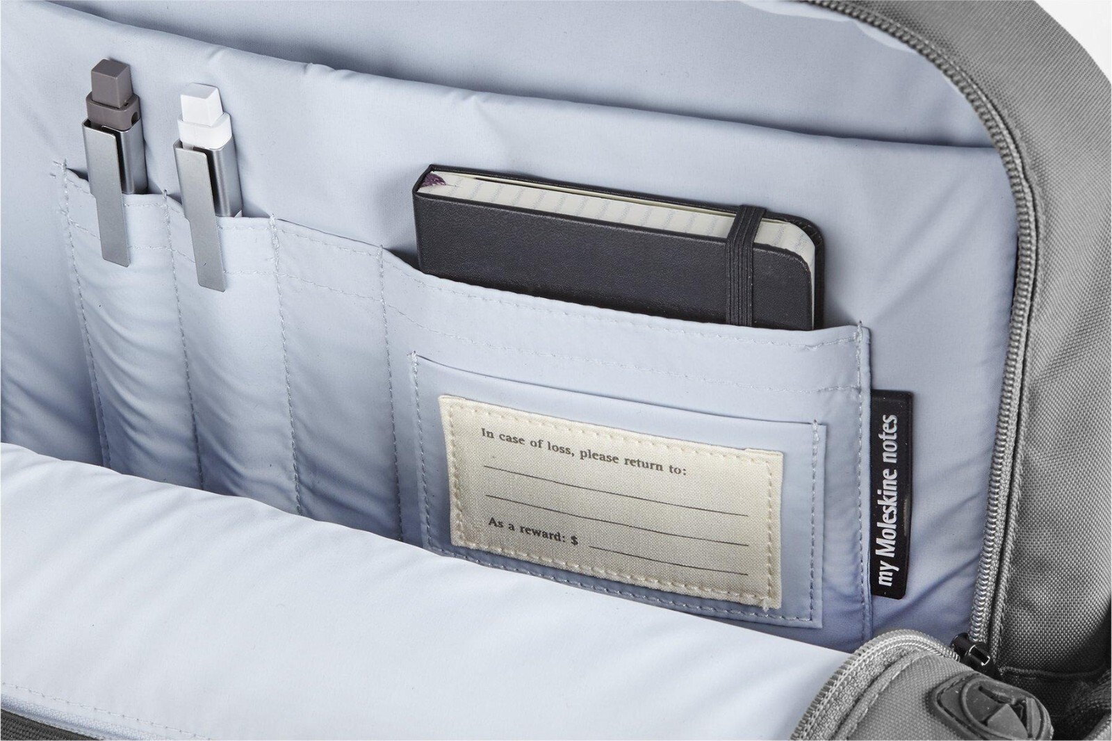 Moleskine ID Backpack, Slate Grey, up to 15 inches