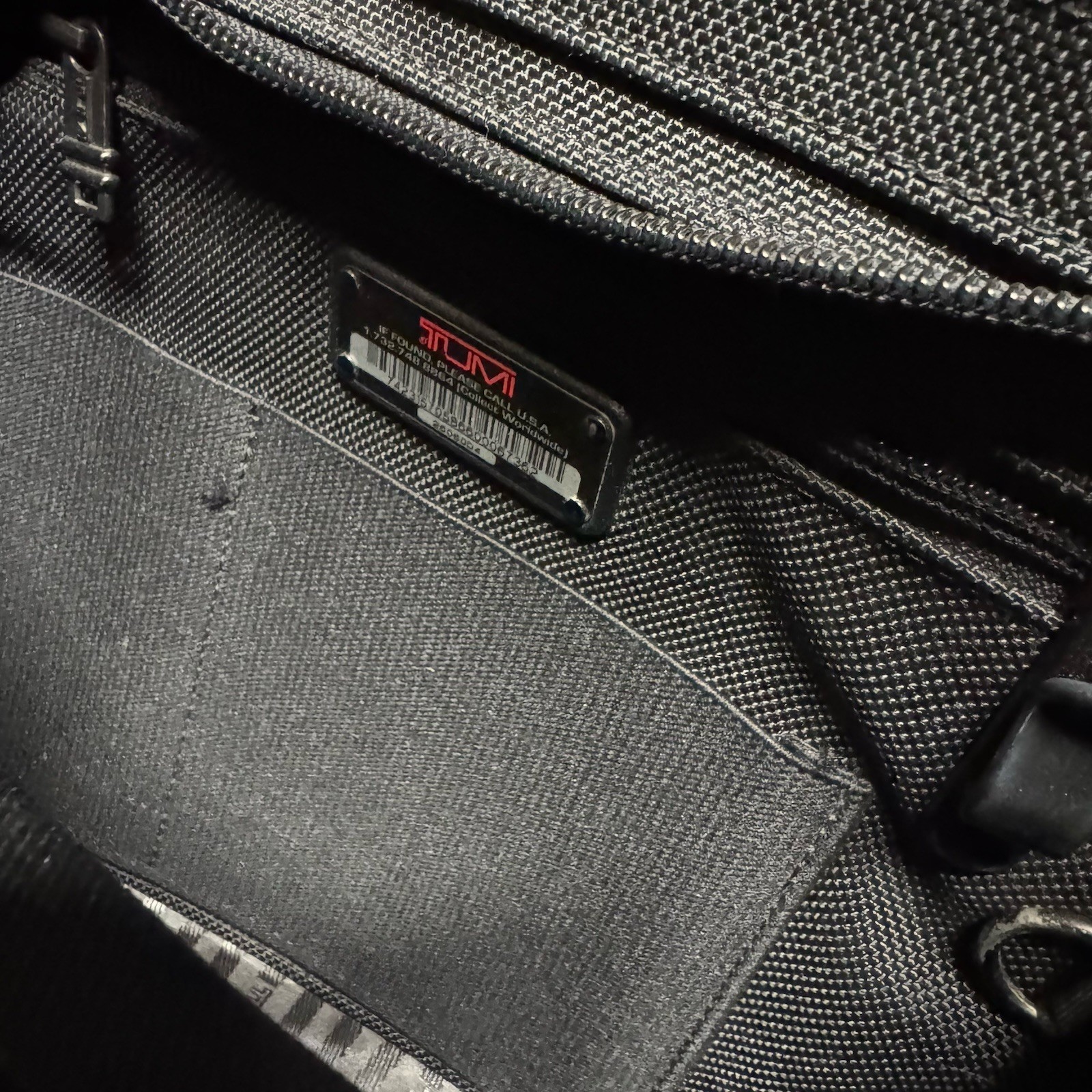 TUMI Alpha Black Ballistic Expandable Laptop Business Briefcase 26041D4