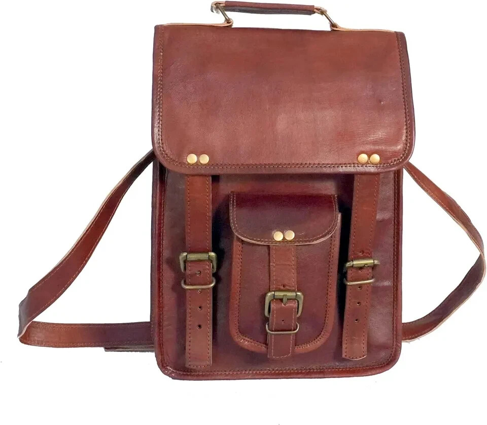 19″ Inch Men’s Vintage New Leather Satchel Messenger Shoulder Cross Body Bag
