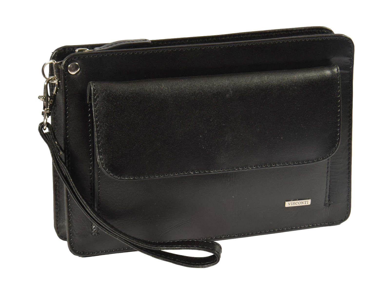 Real Leather Wrist Clutch Bag Wristlet Money Organiser Travel Pouch