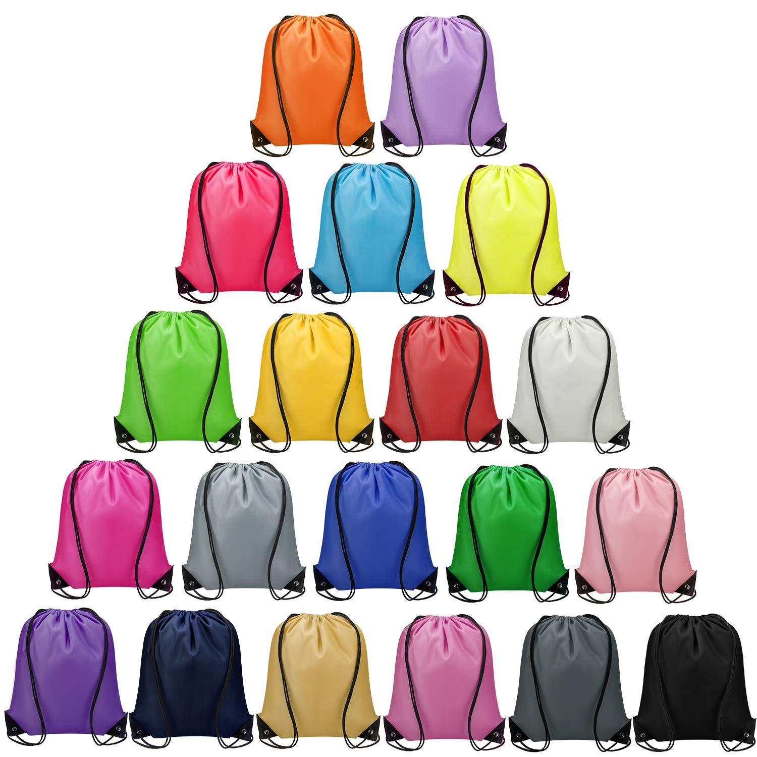 Vorspack 20 Pcs Drawstring Bags Bulk – Drawstring Backpack Draw String Back B…