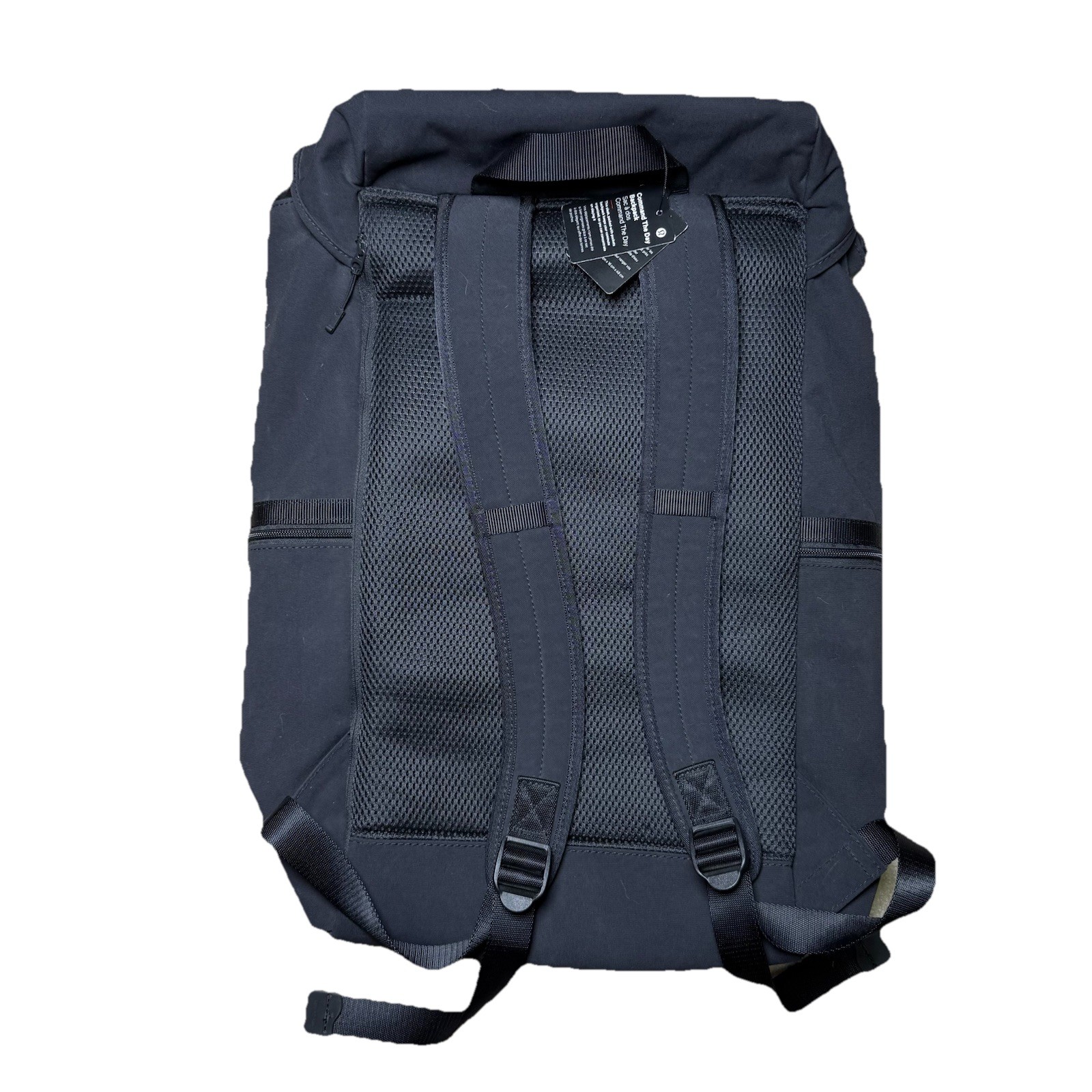 NWT Lululemon Command the Day Backpack Drawstring Buckle Athletic Logo Black Bag