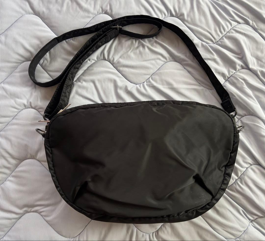 PORTER Tanker Shoulder Bag Black Oval type Nylon Yoshida Kaban