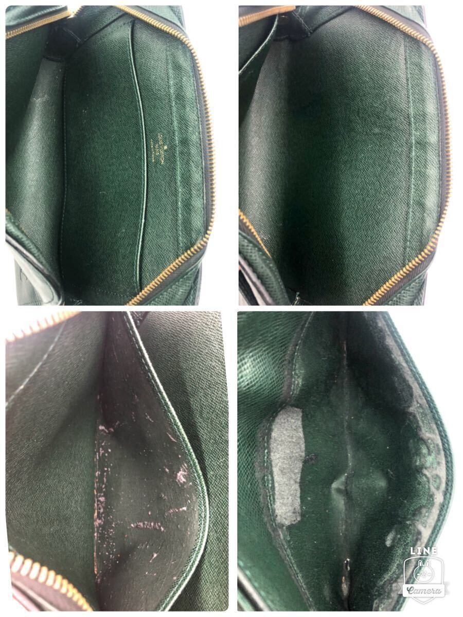 LOUIS VUITTON Taiga Episea Baikal Leather Second Bag Made in France 16×24.2x4cm