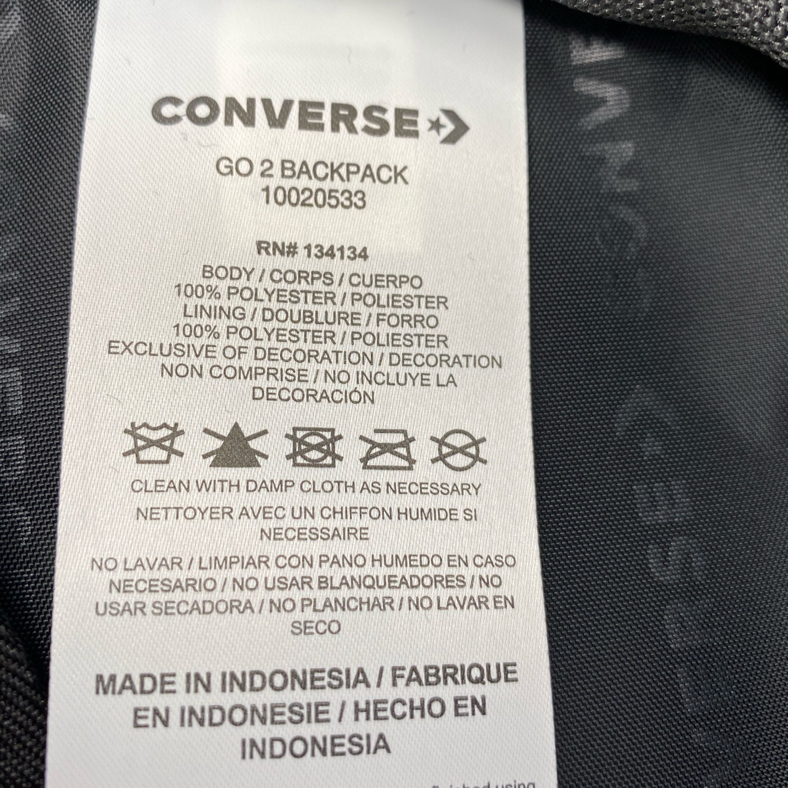 Converse Go 2 Backpack Black OS