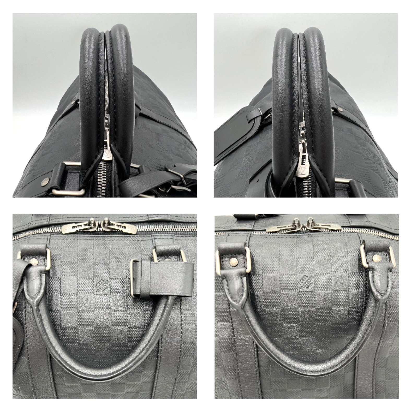 Louis Vuitton Damier Infini Keepall Bandouliere 55 Travel Bag 2way N41144 Auth