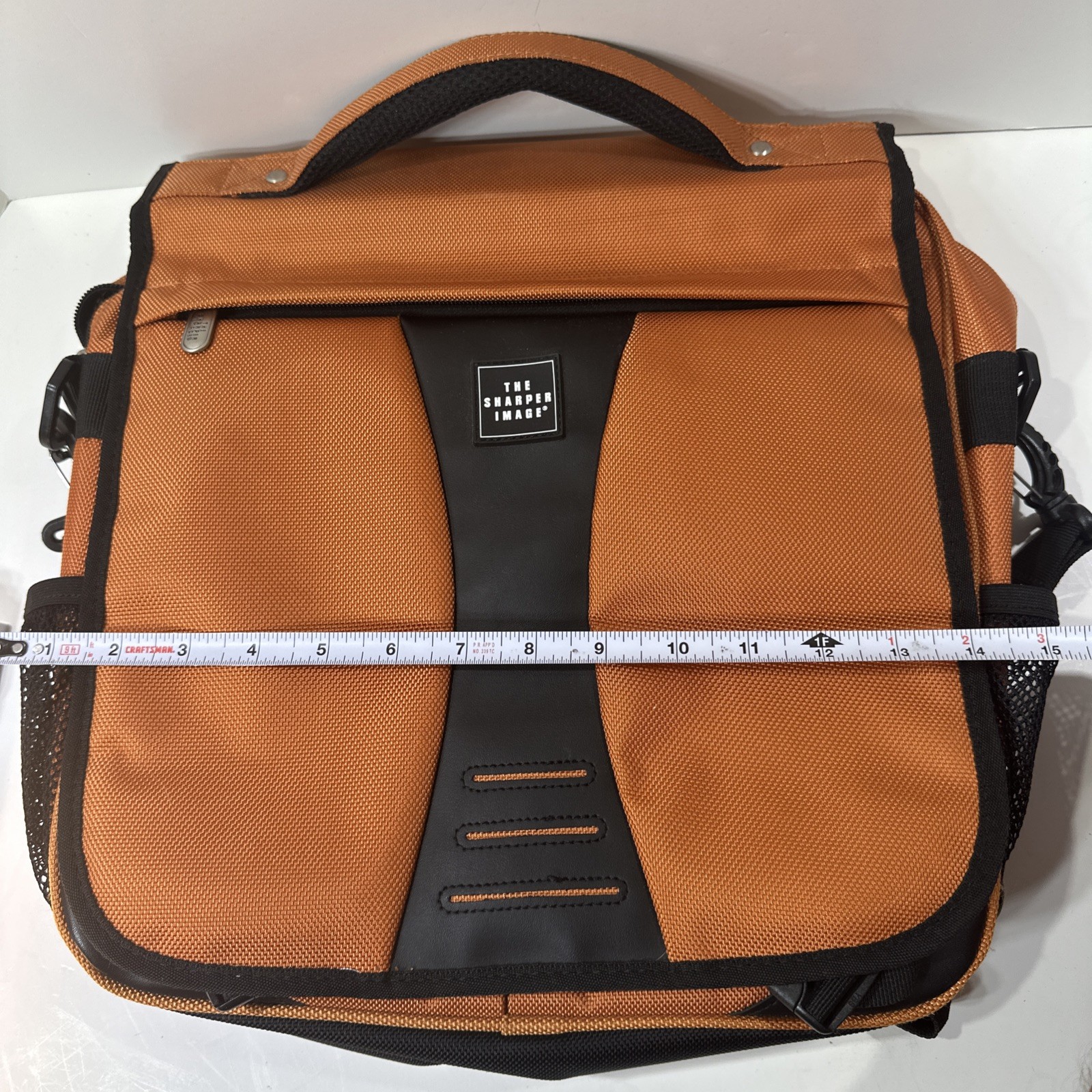 The Sharper Image Airtek Collection Orange LAPTOP Backpack Messenger Bag MSRP140